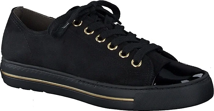 Black Suede Patent