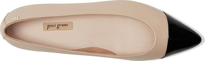 Paul Green Yvette Ballet Women's Flat Shoes Black/Biscuit : AT 4.5 (US Women's 7) M, Leather/Rubber - Image 2