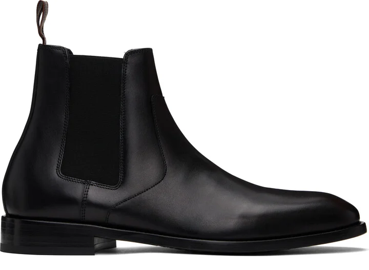 Paul Smith Black Leather Lawson Chelsea Boots