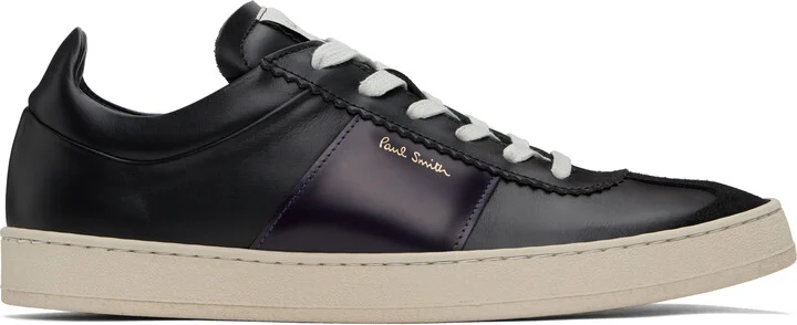 Paul Smith Black & Purple Leather Foley Sneakers
