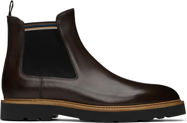 Paul Smith Brown Argo Chelsea Boots
