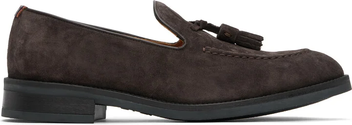 Paul Smith Brown Suede Lawrence Tassel Loafers