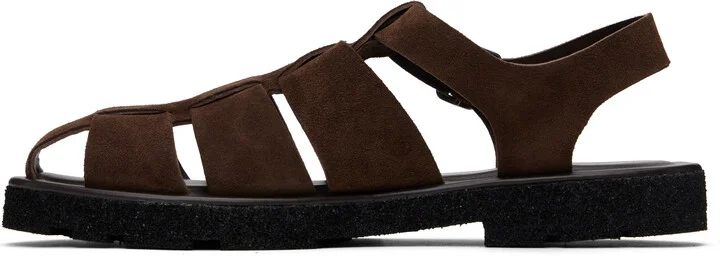 Paul Smith Brown Suede Sandoval Fisherman Sandals - Image 3
