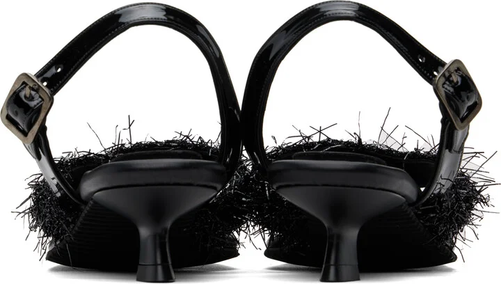 Paula Canovas Del Vas Black Diablo Flip Heeled Sandals - Image 2