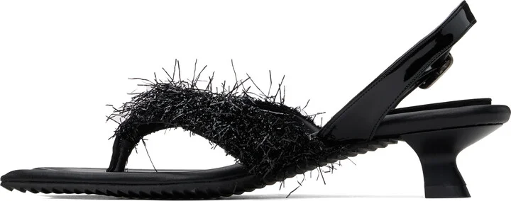 Paula Canovas Del Vas Black Diablo Flip Heeled Sandals - Image 3