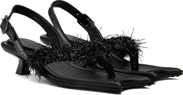 Paula Canovas Del Vas Black Diablo Flip Heeled Sandals - Image 4