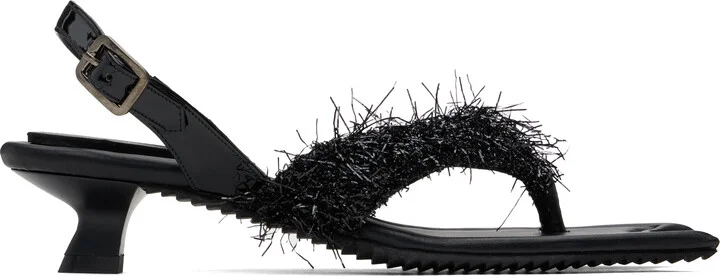 Paula Canovas Del Vas Black Diablo Flip Heeled Sandals