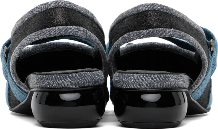 Paula Canovas Del Vas Black Diablo Stripy Ballerina Heels - Image 2