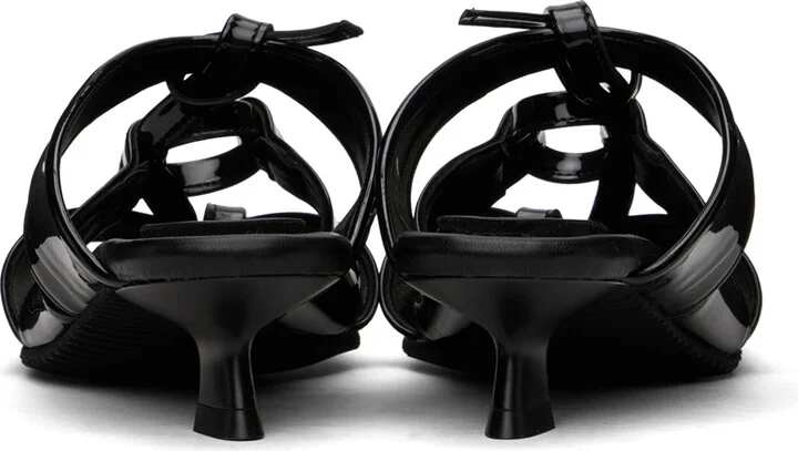 Paula Canovas Del Vas Black Diablo Twist Heeled Sandals - Image 2
