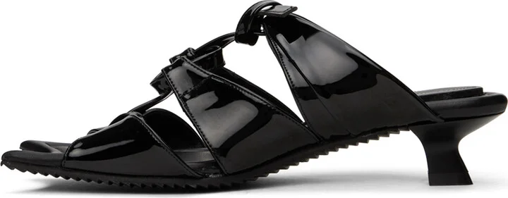 Paula Canovas Del Vas Black Diablo Twist Heeled Sandals - Image 3