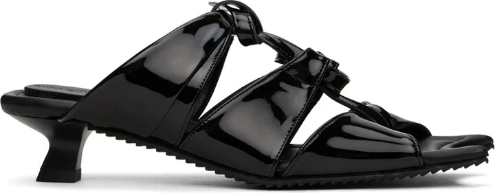 Paula Canovas Del Vas Black Diablo Twist Heeled Sandals