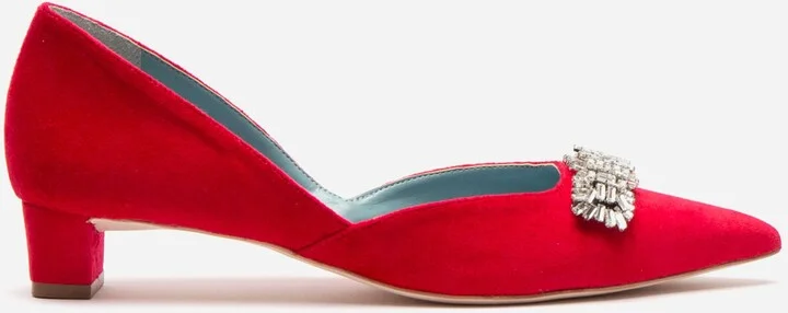 Paula Mini Block Heel - Velvet Red