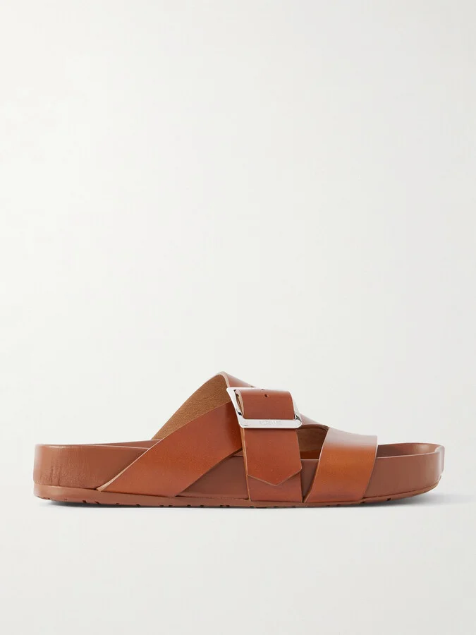 + Paula's Ibiza Ease Buckled Leather Slides
