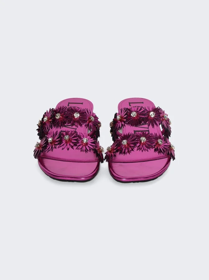Paula's Ibiza Petal Flower Crystal Sandal Fuchsia