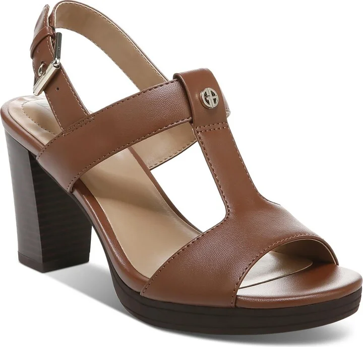 Paulette Womens Faux Leather Buckle Slingback Sandals