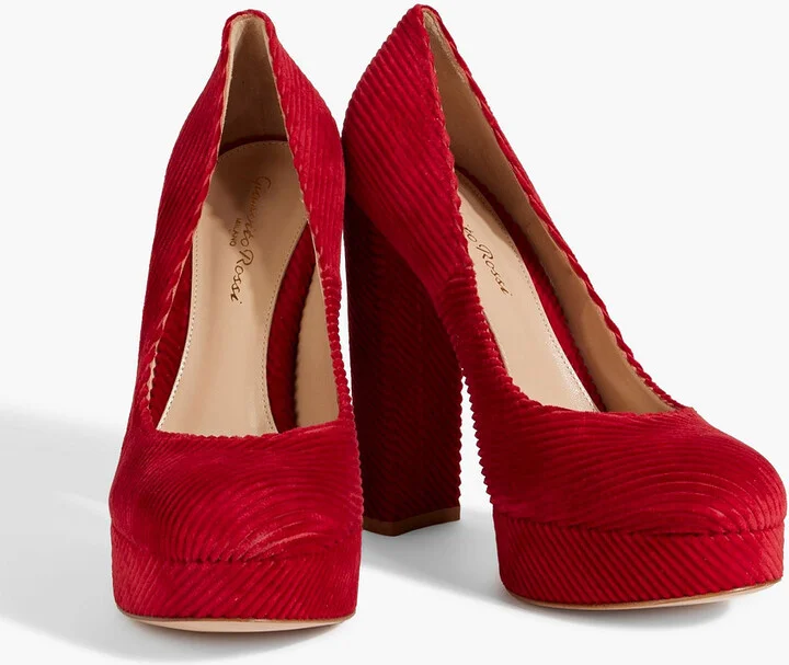 Paulina corduroy platform pumps - Image 2