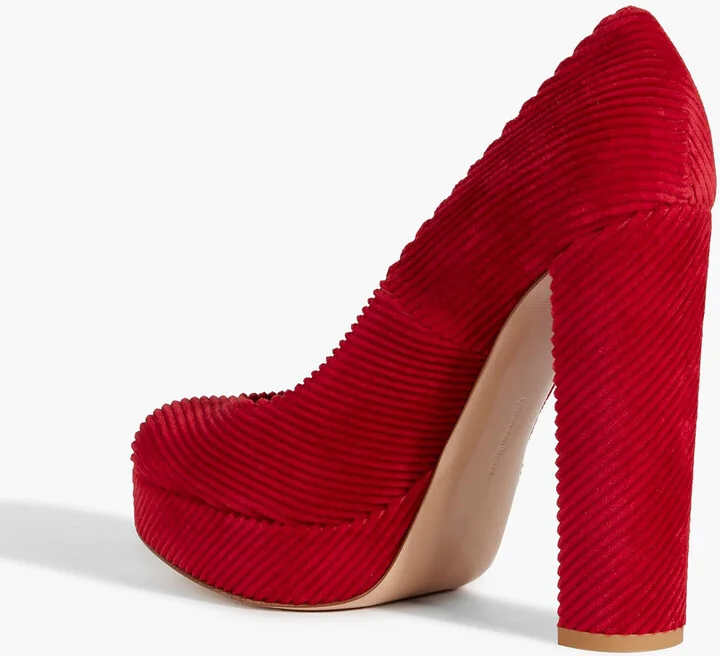 Paulina corduroy platform pumps - Image 3