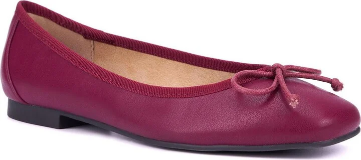 PAULINA Womens Bow Man Made Ballet Flats