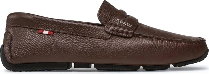 Pavel 6234455 Men's Coffee Bovine Grained Leather Loafers