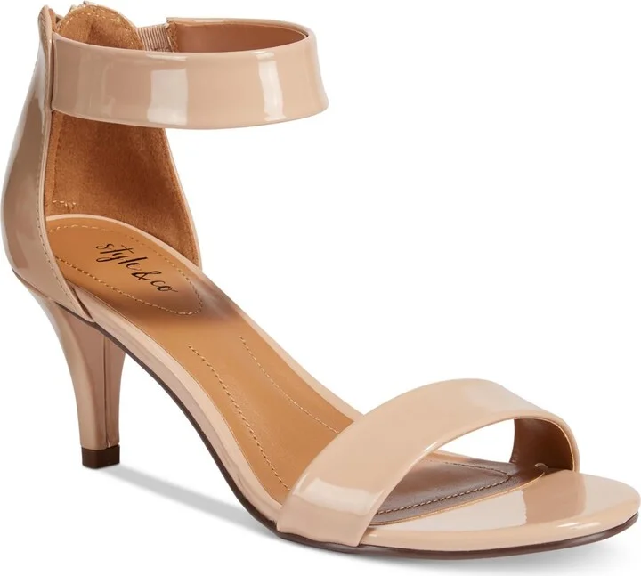 Paycee Womens Zipper Slip On Heels