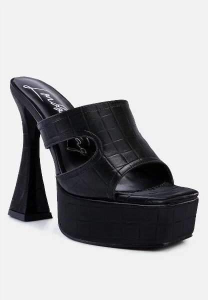 Pda Croc High Heel Platform Sandals Women - Image 4