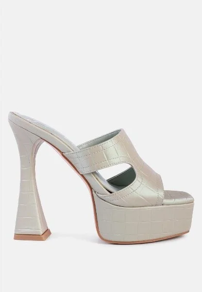 Pda Croc High Heel Platform Sandals Women