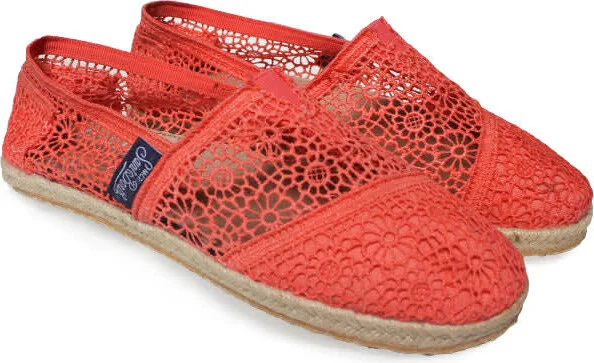 Peach Pink Macramè Espadrillas