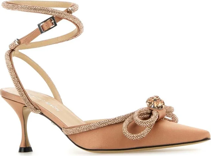 Peach Satin Pumps - Image 2