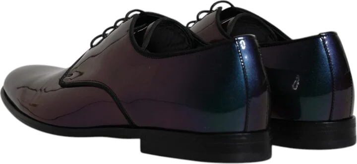 Peacock Patent Leather Derby Men Dress Men's Shoes - Image 5