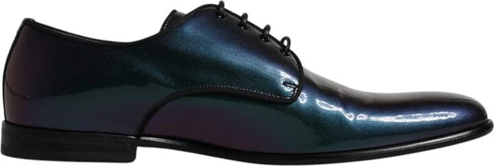 Peacock Patent Leather Derby Men Dress Men's Shoes