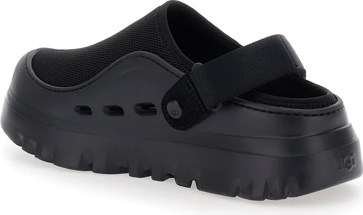 'peakmod' Black Mules With Adjustable Strap And Lug Sole In Tech Fabric Man - Image 3