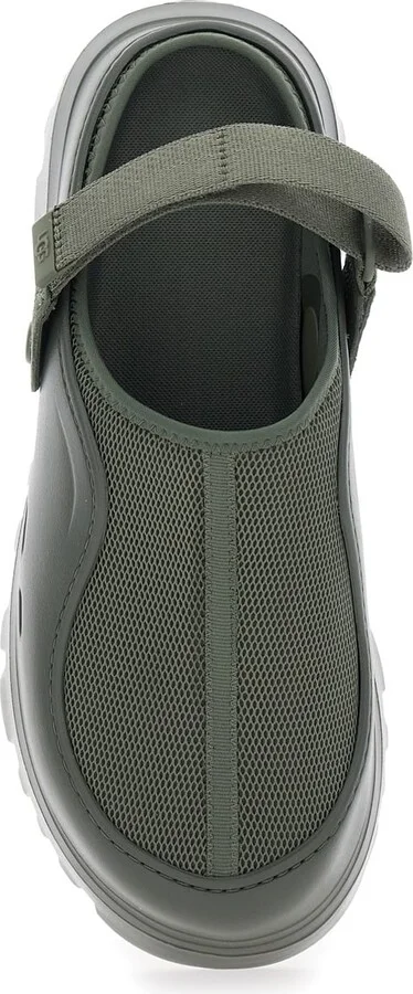 'peakmod' Green Mules With Adjustable Strap And Lug Sole In Tech Fabric Man - Image 4
