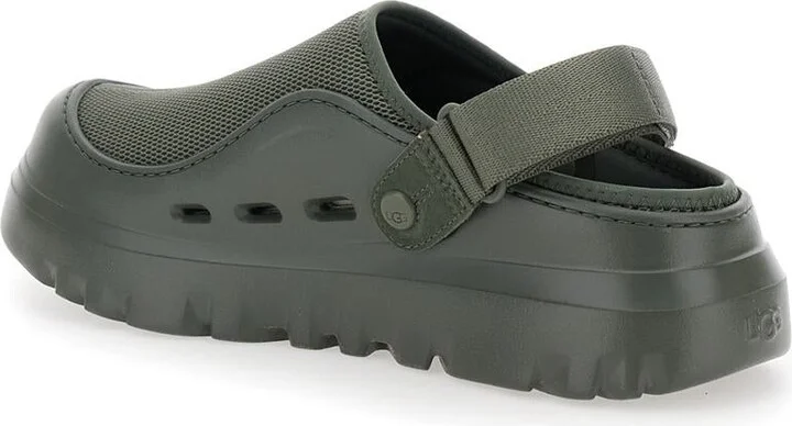 'Peakmod' Green Mules With Adjustable Strap And Lug Sole In Tech Fabric Man - Image 3