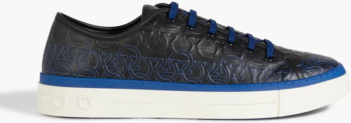 Pearce embossed leather sneakers