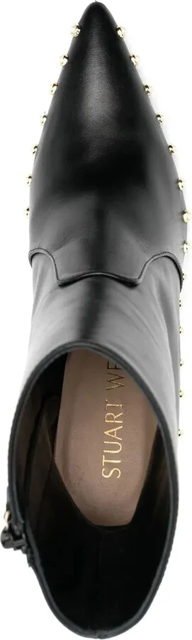 Pearl-Detail 110mm Leather Boots - Image 4