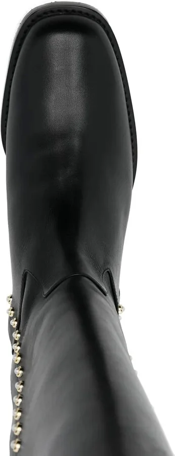 Pearl-Embellished Detail Boots - Image 4