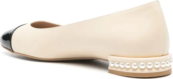 Pearl Flat leather ballerina shoes - Image 3