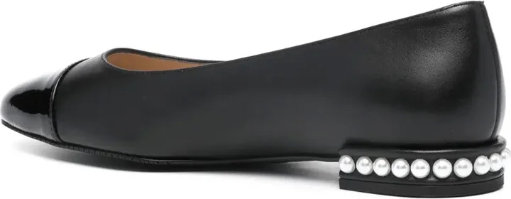 Pearl Flat leather ballerina shoes - Image 3