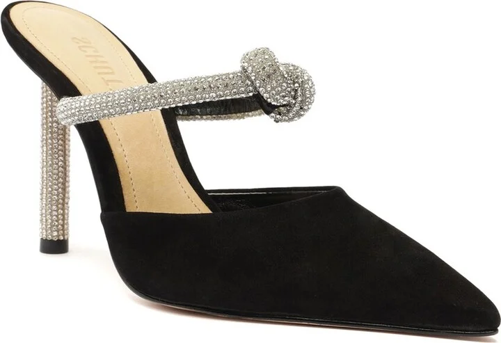 Pearl Glam Heel Nubuck Mule
