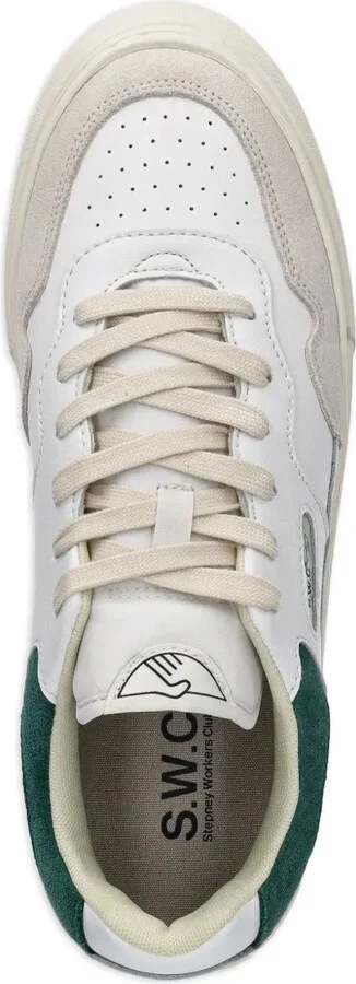 Pearl leather panel trainers - Image 3