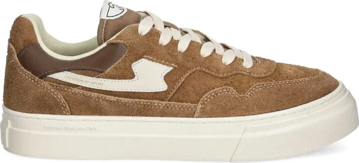 Pearl S-Strike suede panelled trainers