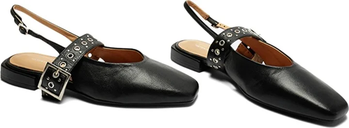 Pearl Slingback Ballet Flat-Black - Image 3