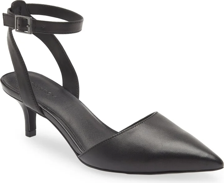 Pearla Kitten Heel Ankle Strap Pump