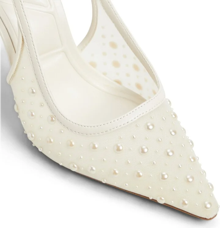 Pearlescent Slingback Pointed Toe Pump - Image 6