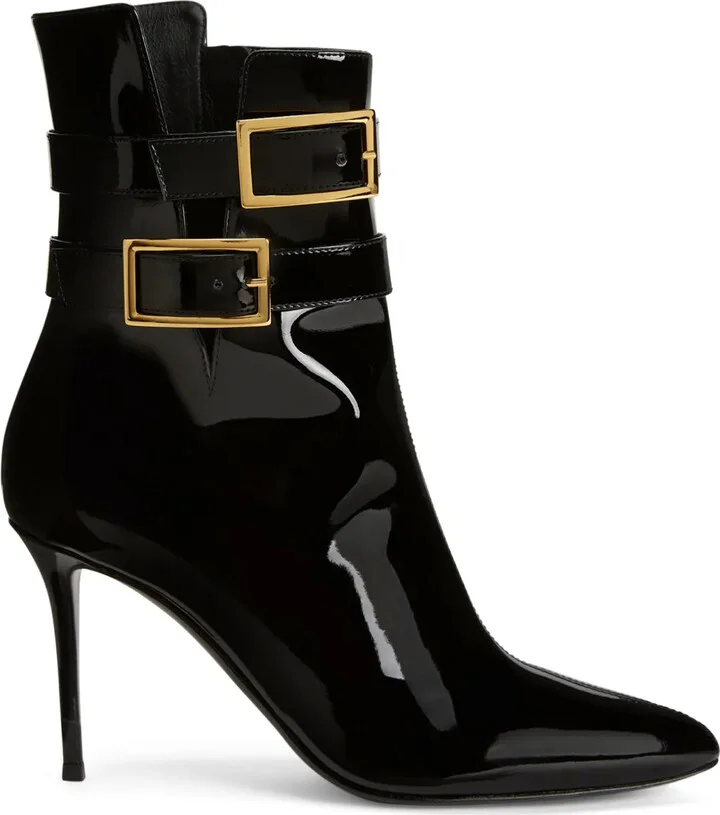 Pearlie 105mm leather ankle boots