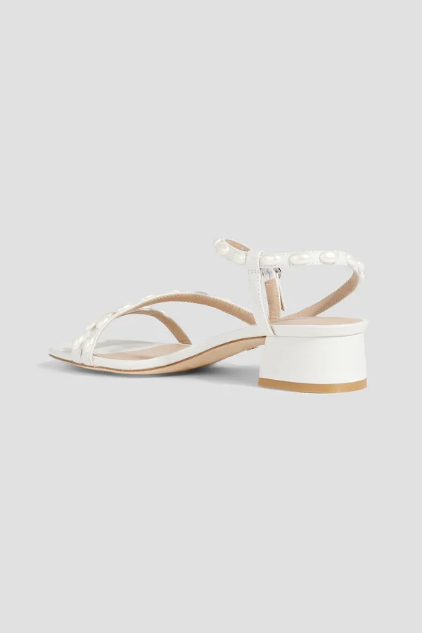 Pearlita 35 faux pearl-embellished leather sandals - Image 3