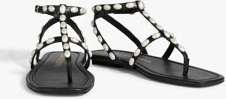 Pearlita embellished leather sandals - Image 2