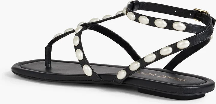 Pearlita embellished leather sandals - Image 3
