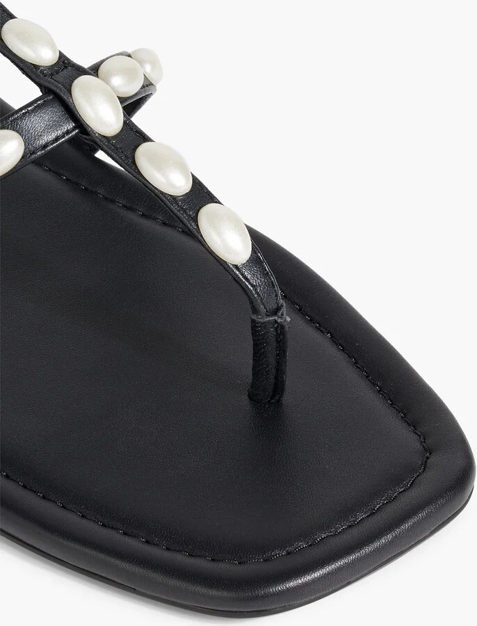 Pearlita embellished leather sandals - Image 4