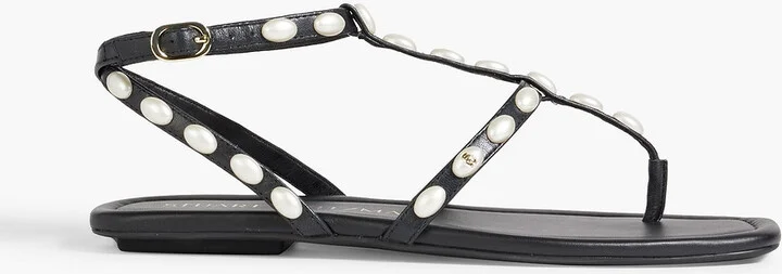 Pearlita embellished leather sandals